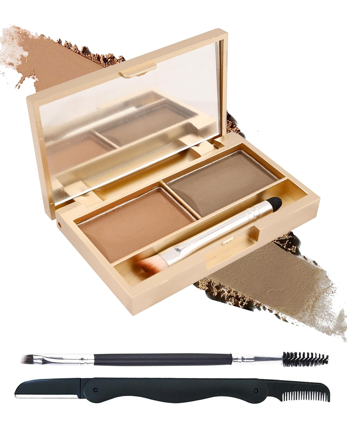 LYSdefeu Eyebrow Powder Kit compact matte palette with natural shades for everyday brows