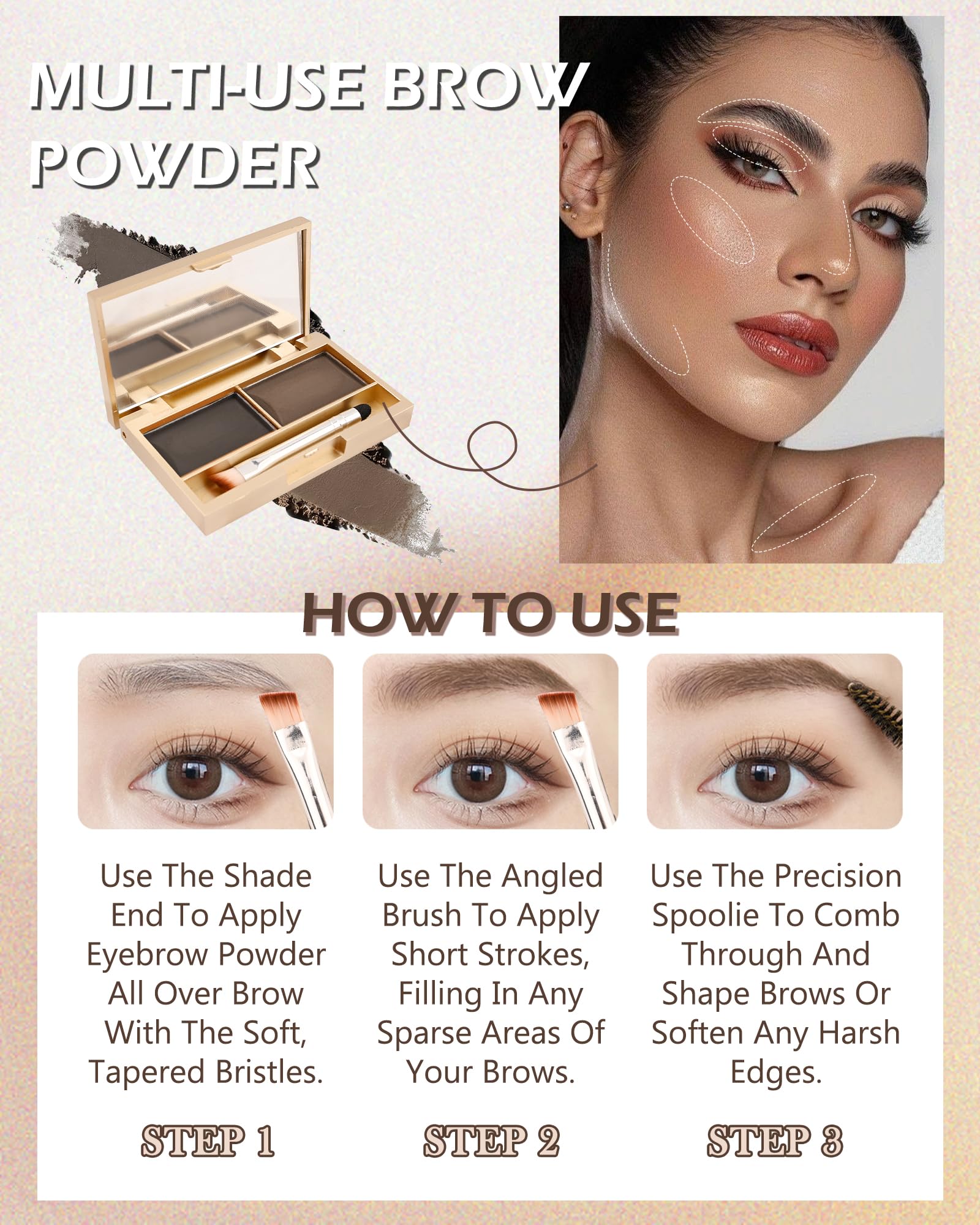 LYSdefeu Eyebrow Powder Kit ideal for travel and everyday routine