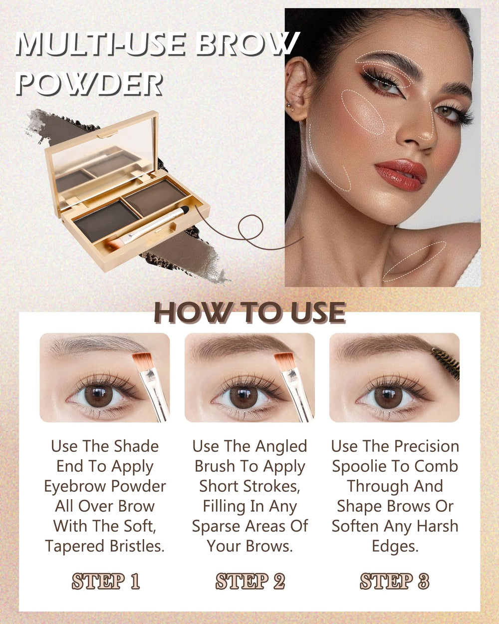 LYSdefeu Eyebrow Powder Kit ideal for travel and everyday routine