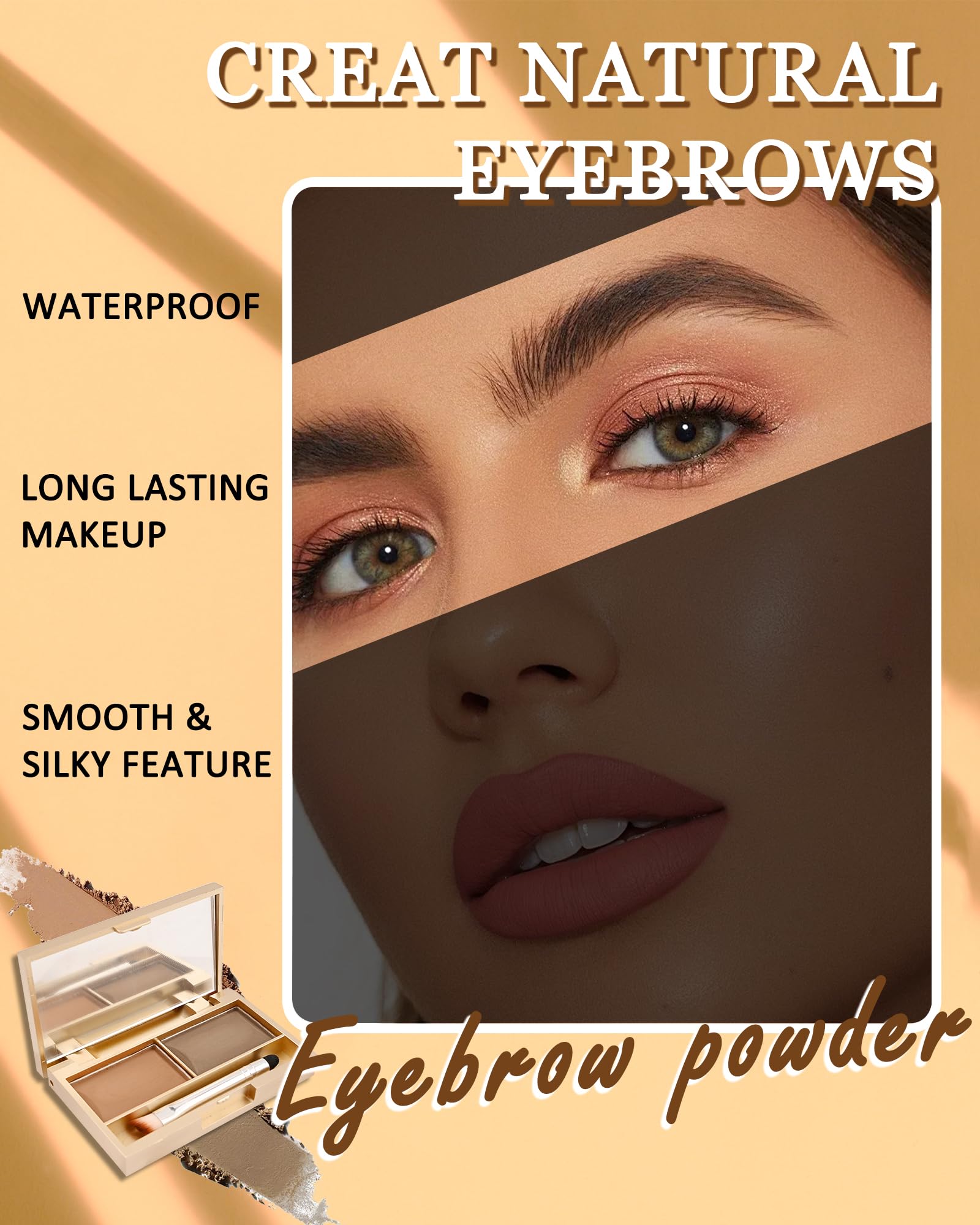 LYSdefeu Eyebrow Powder Kit waterproof and long-lasting for smudge-free brows