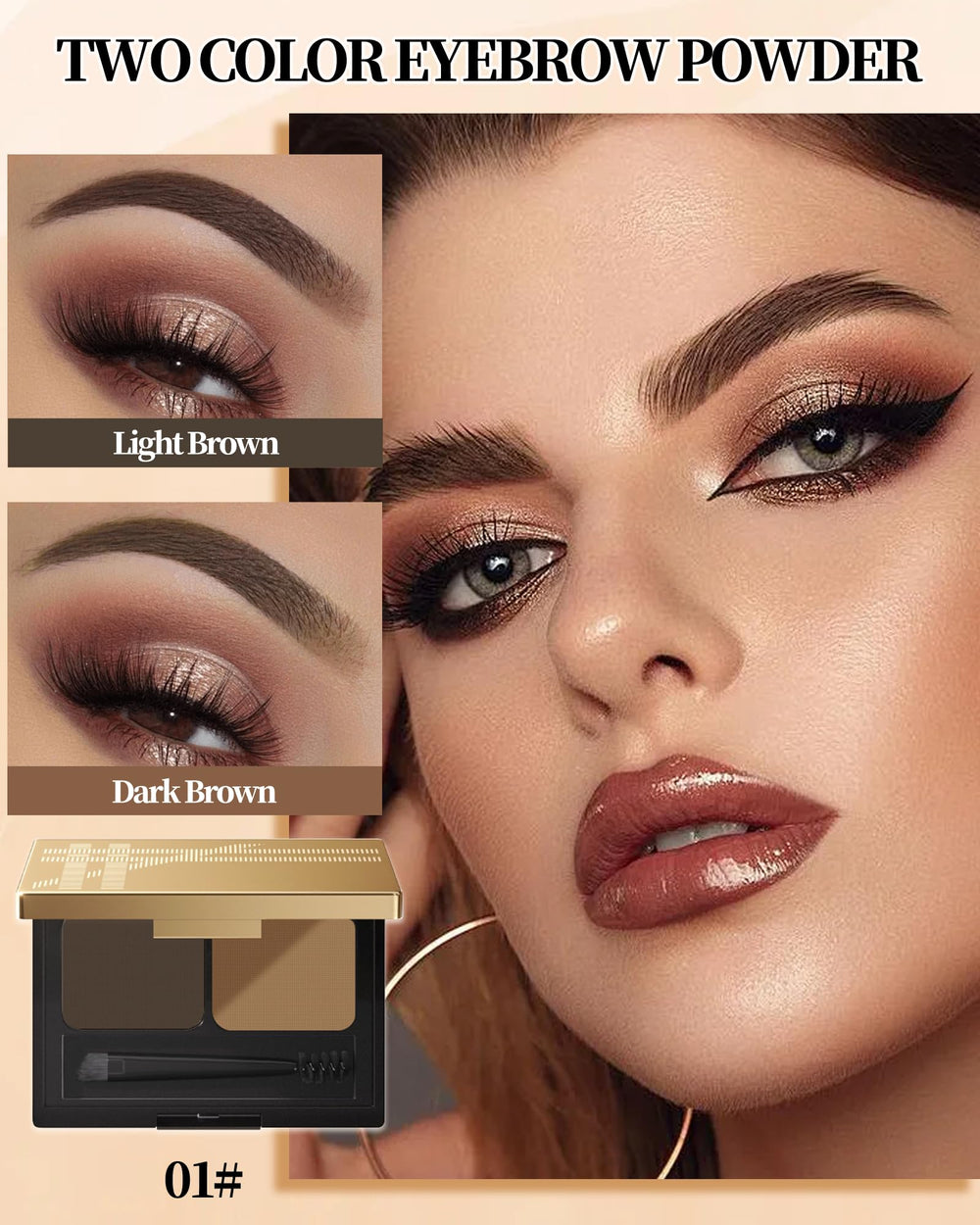 Compact mirror included in LYSdefeu brow kit for on the go touch ups