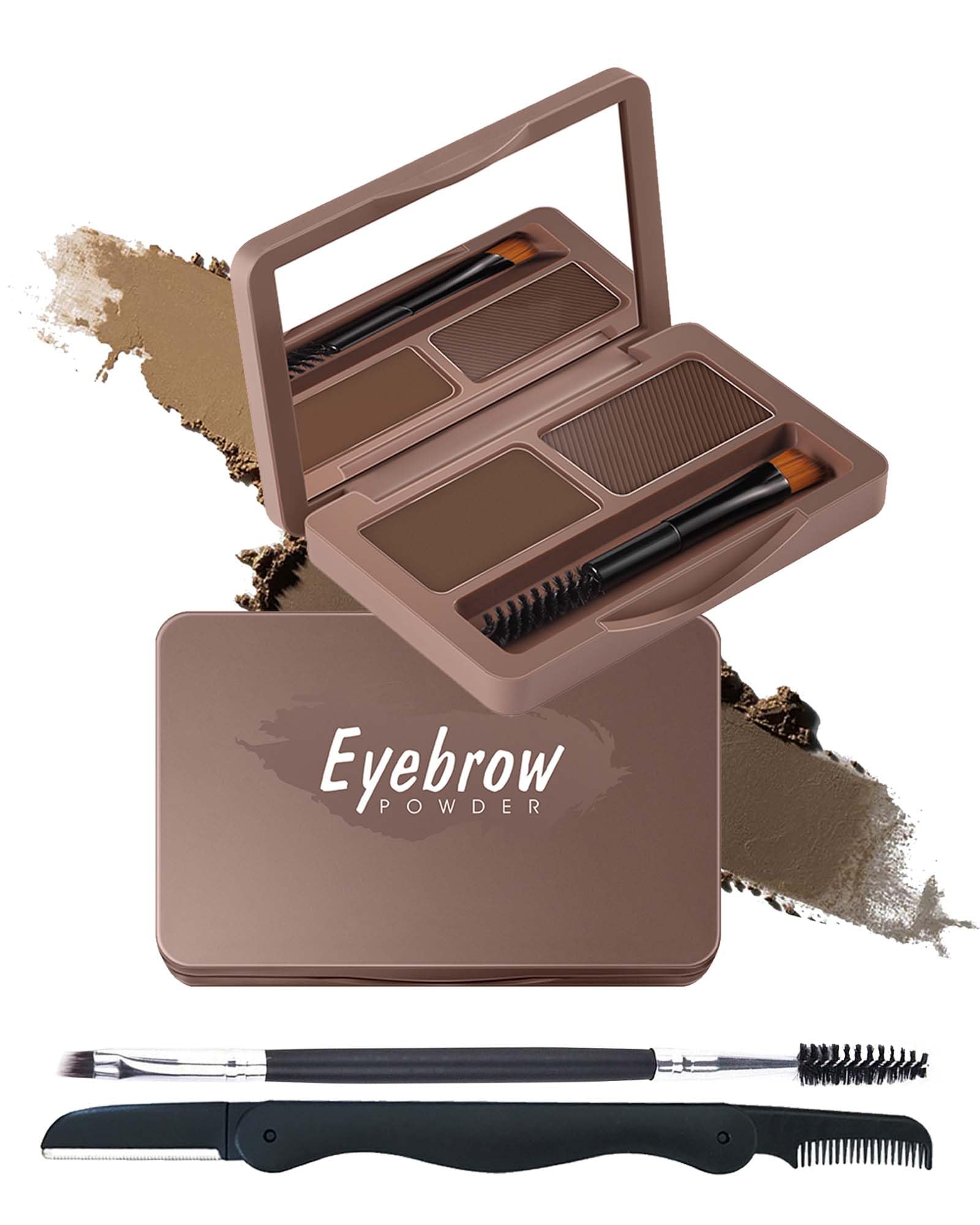 LYSdefeu eyebrow powder palette with two colors for natural brow definition