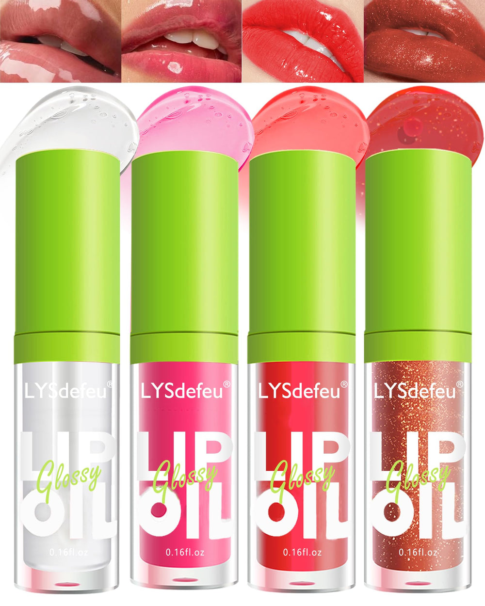 LYSdefeu Hydrating Lip Glow Oil Kit packaging ready for gifting, four colors available