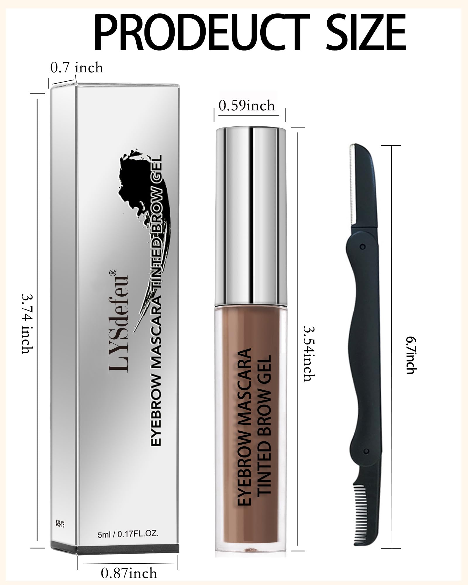 LYSdefeu hypoallergenic brow gel suitable for sensitive skin.