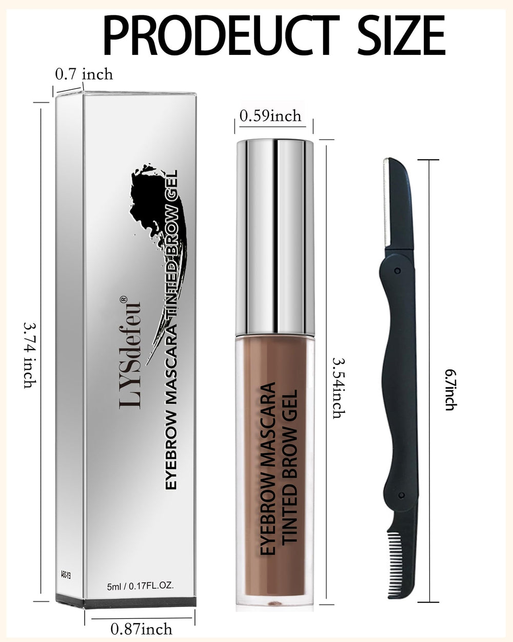 LYSdefeu hypoallergenic brow gel suitable for sensitive skin.