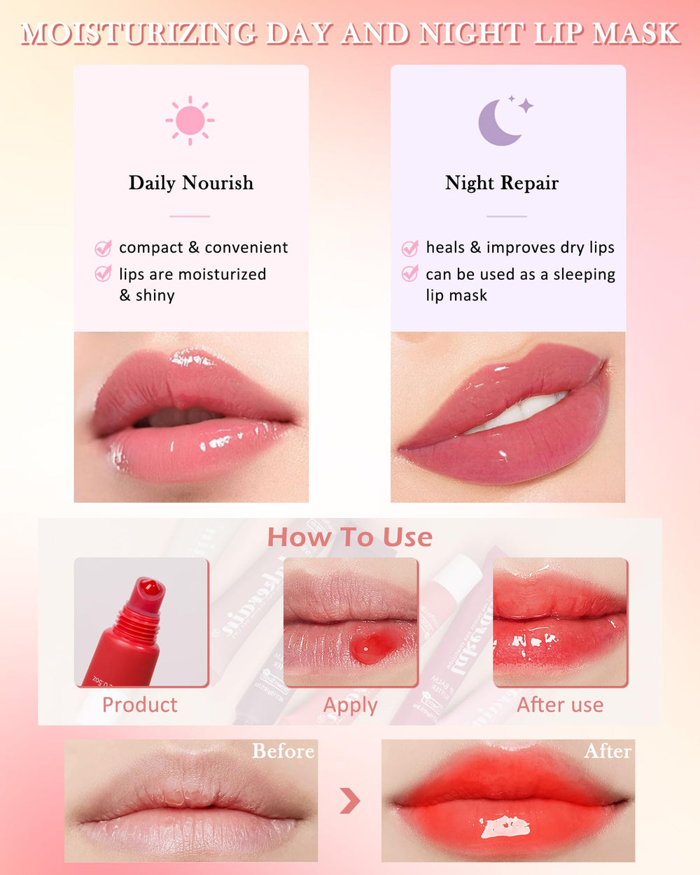 LYSdefeu Hydrating Glow Reviver Lip Oil for lasting moisture.