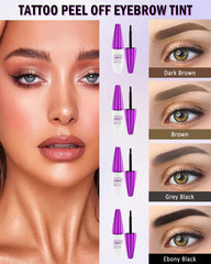 LYSdefeu eyebrow tint brush applying the gel for precise color.