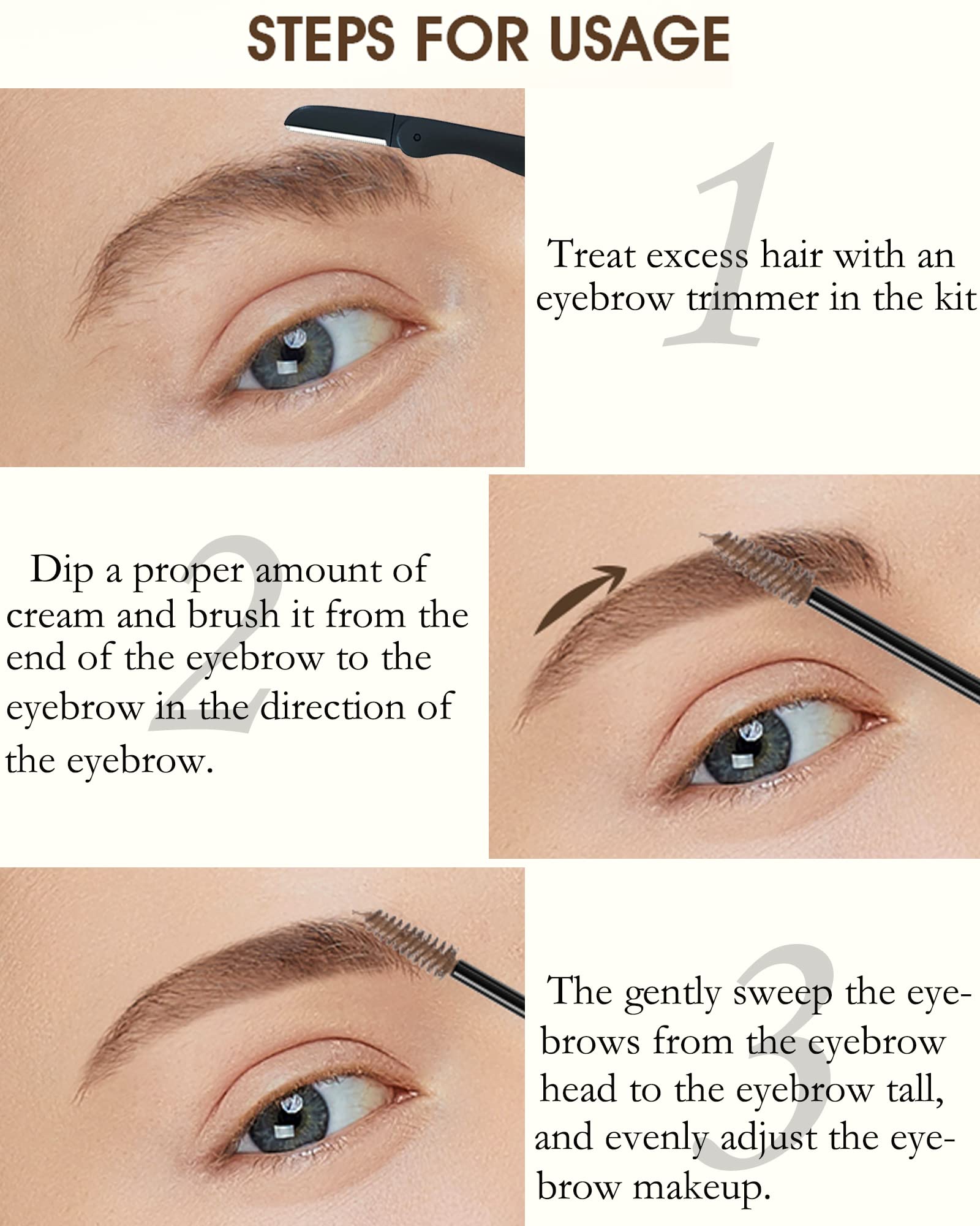 LYSdefeu waterproof brow gel provides natural look with defined edges.