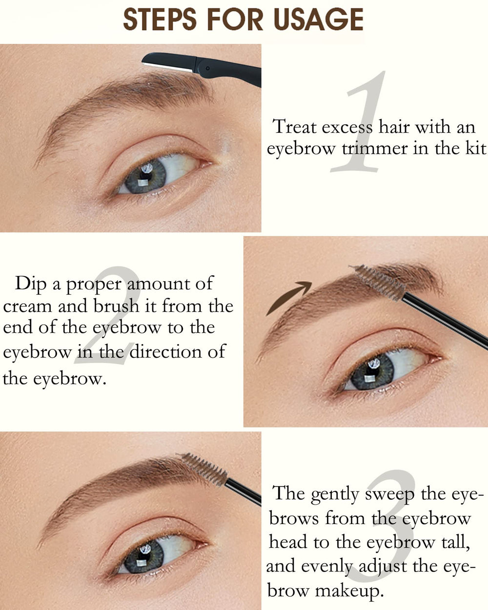 LYSdefeu waterproof brow gel provides natural look with defined edges.