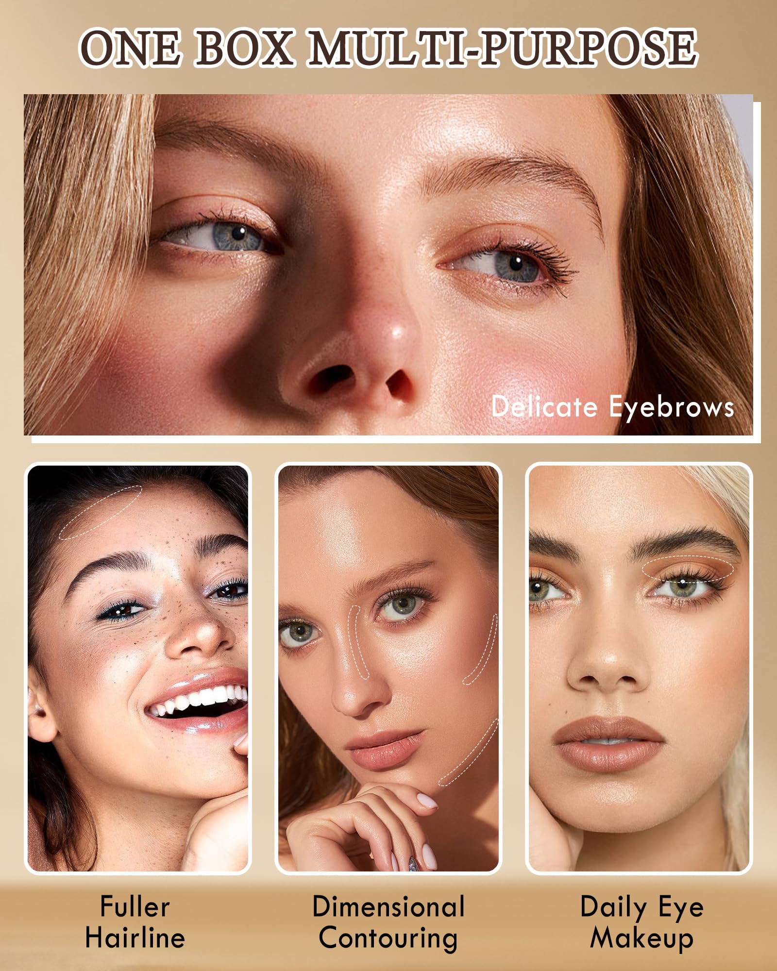 LYSdefeu waterproof matte brow palette for long-lasting wear.
