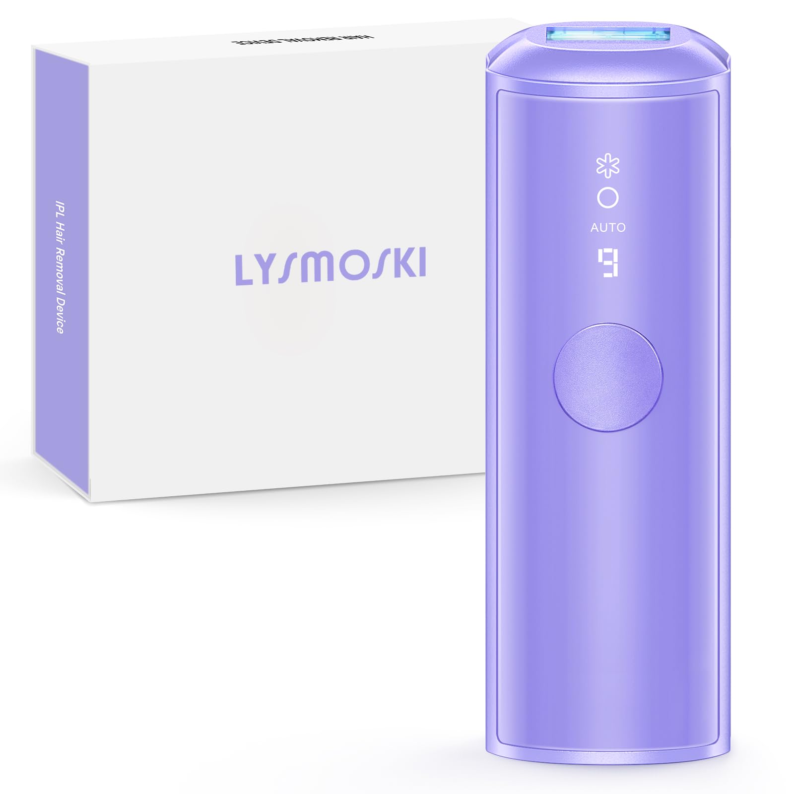 LYSMOSKI IPL device demonstrating sapphire ice cooling technology for comfortable at-home treatments