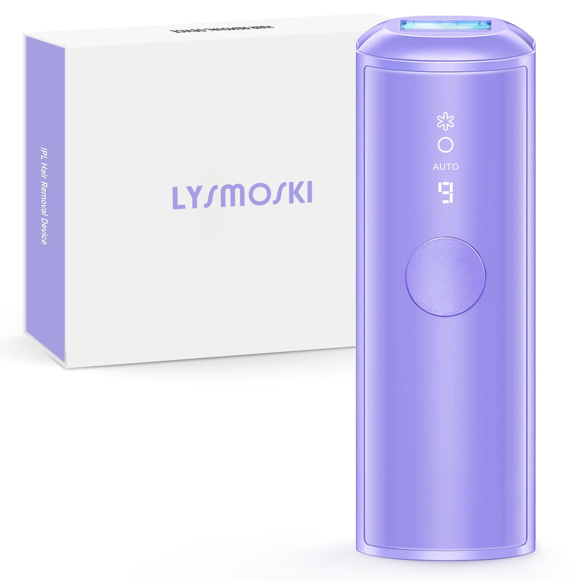 LYSMOSKI IPL device demonstrating sapphire ice cooling technology for comfortable at-home treatments