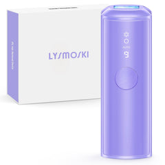 LYSMOSKI IPL device demonstrating sapphire ice cooling technology for comfortable at-home treatments