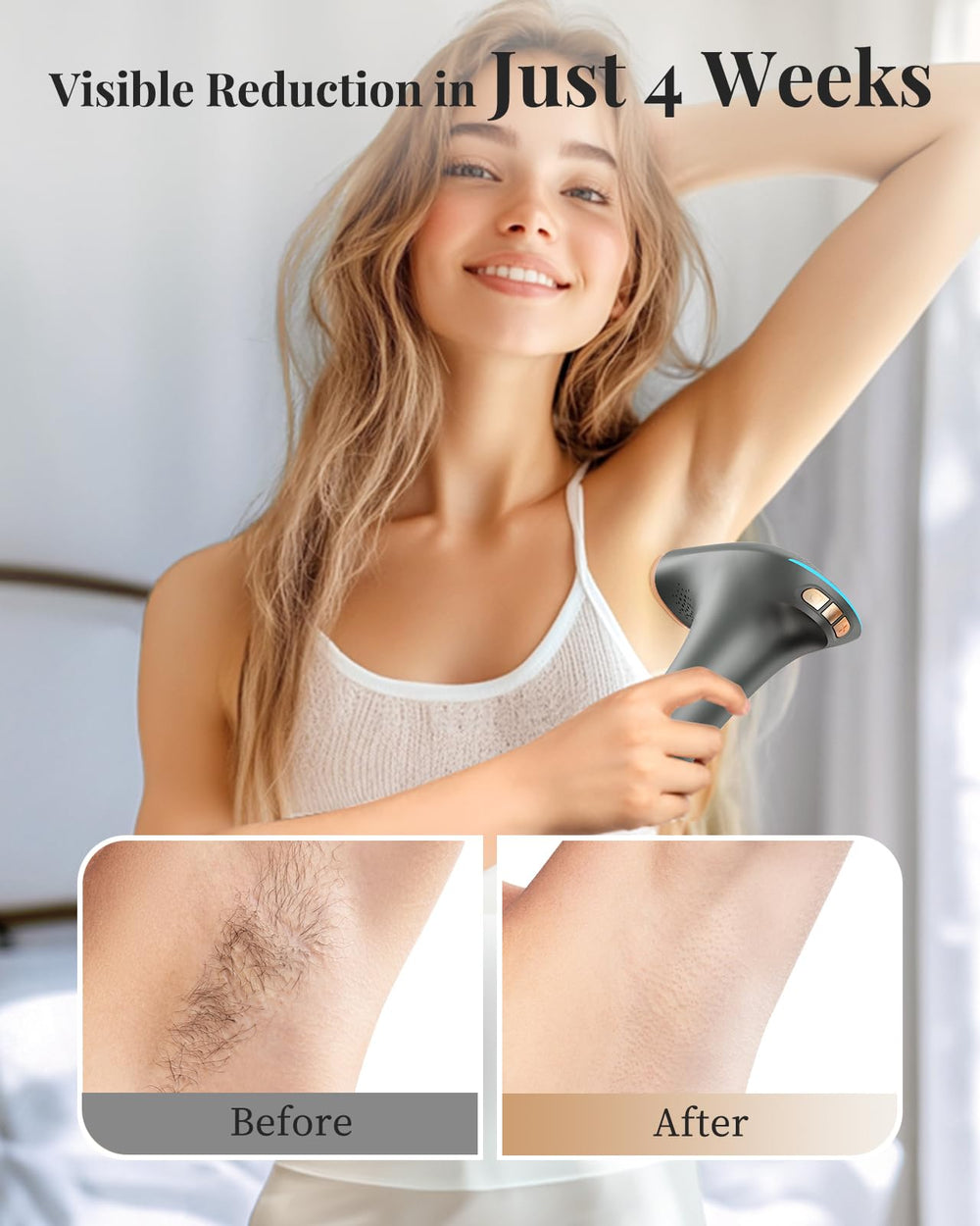 LYSMOSKI painless hair removal suitable for face and armpits.