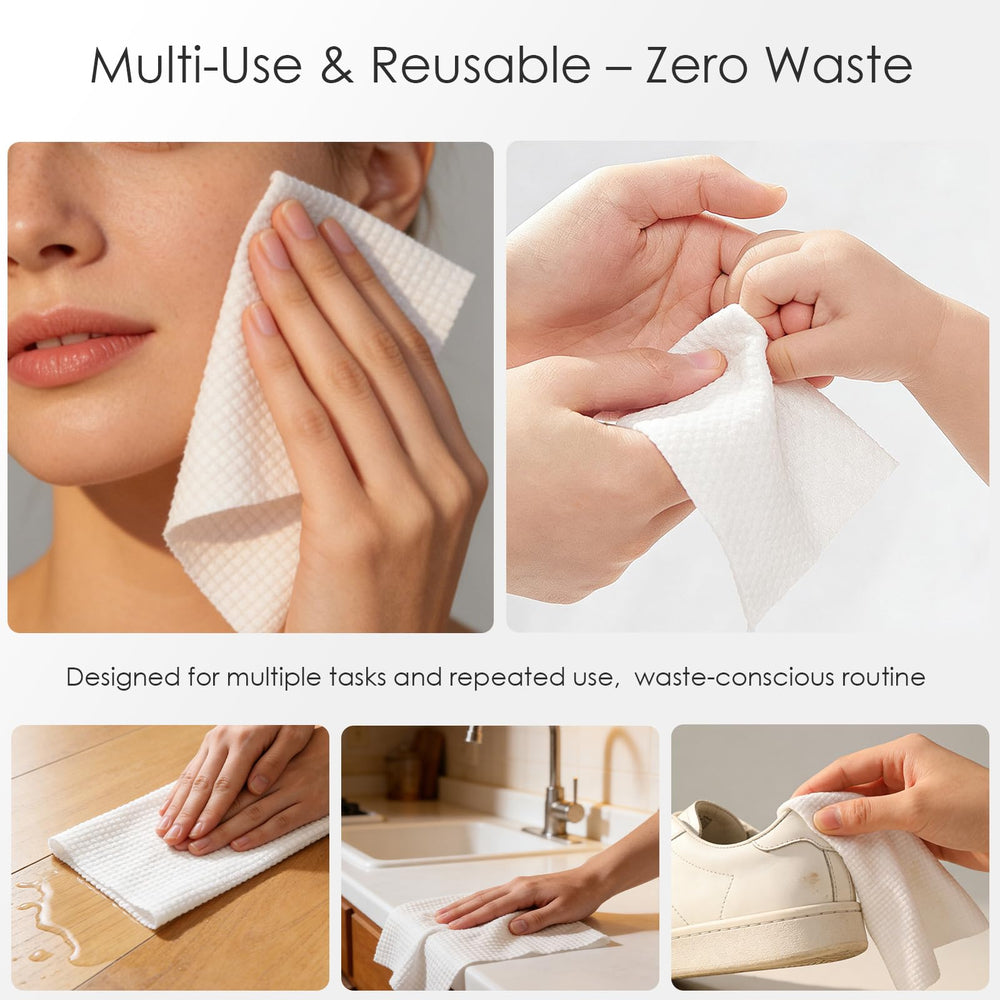 Lyun Cloudlet multipurpose towels suitable for bathroom cleaning and makeup removal.