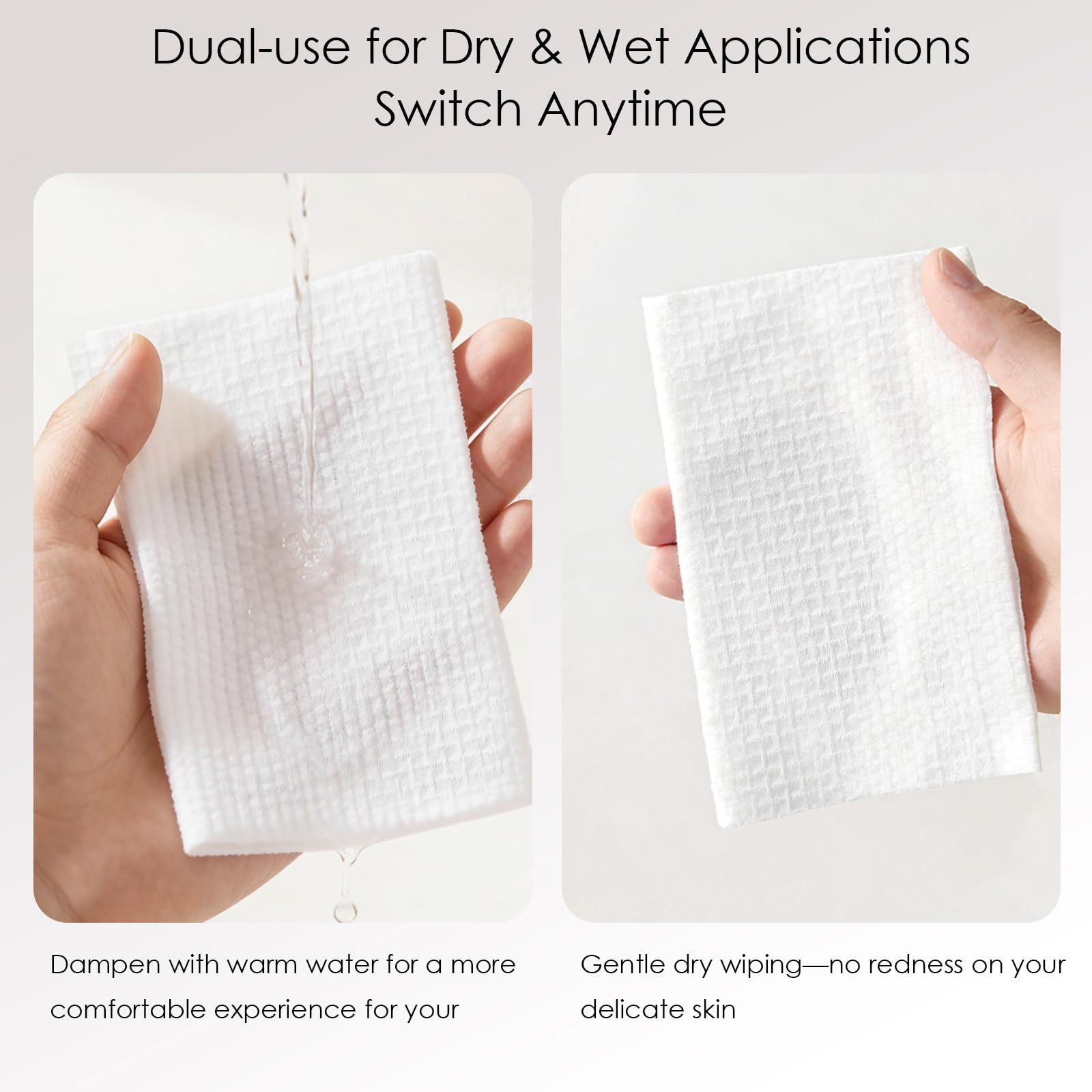 Lyun Cloudlet thick face towels offer generous size for thorough cleansing.
