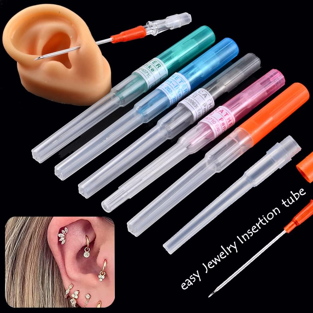 Lyuxzad lip tongue piercing needles designed for precise insertion.