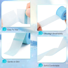 LZM Lash Tape breathable holes close-up highlighting skin-friendly breathability for comfortable removal.