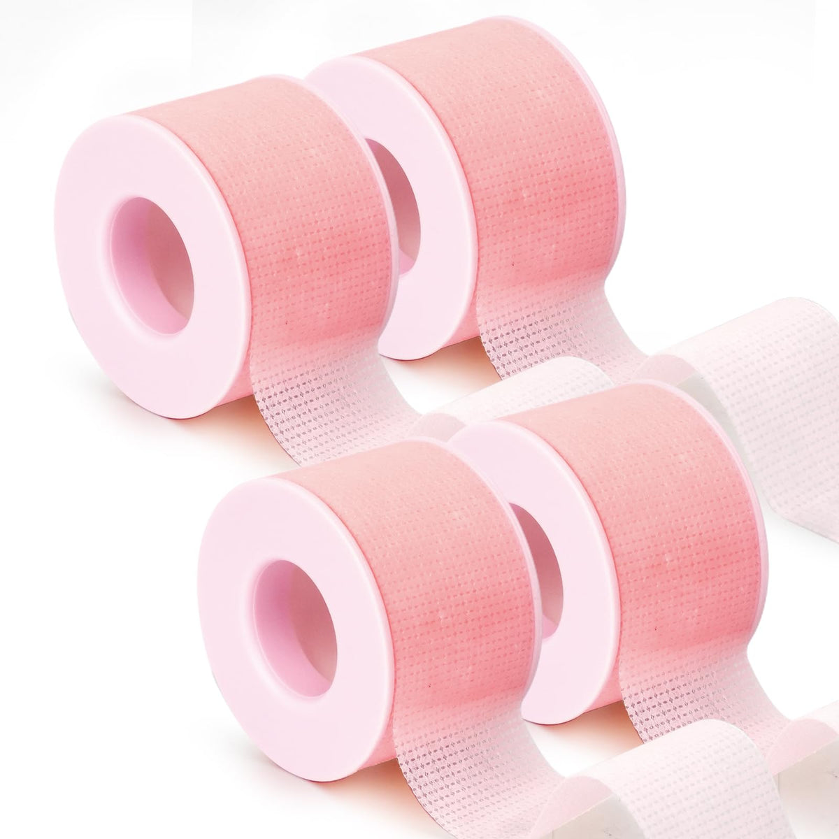LZM Lash Tape pink packaging with four rolls for easy lash work.