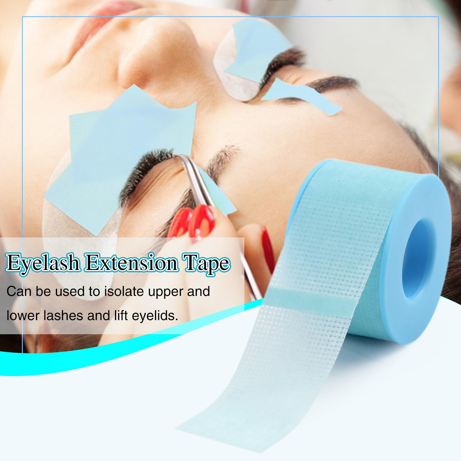LZM Lash Tape wide roll 1in x 4yd supports fewer reapplications during lash extensions.