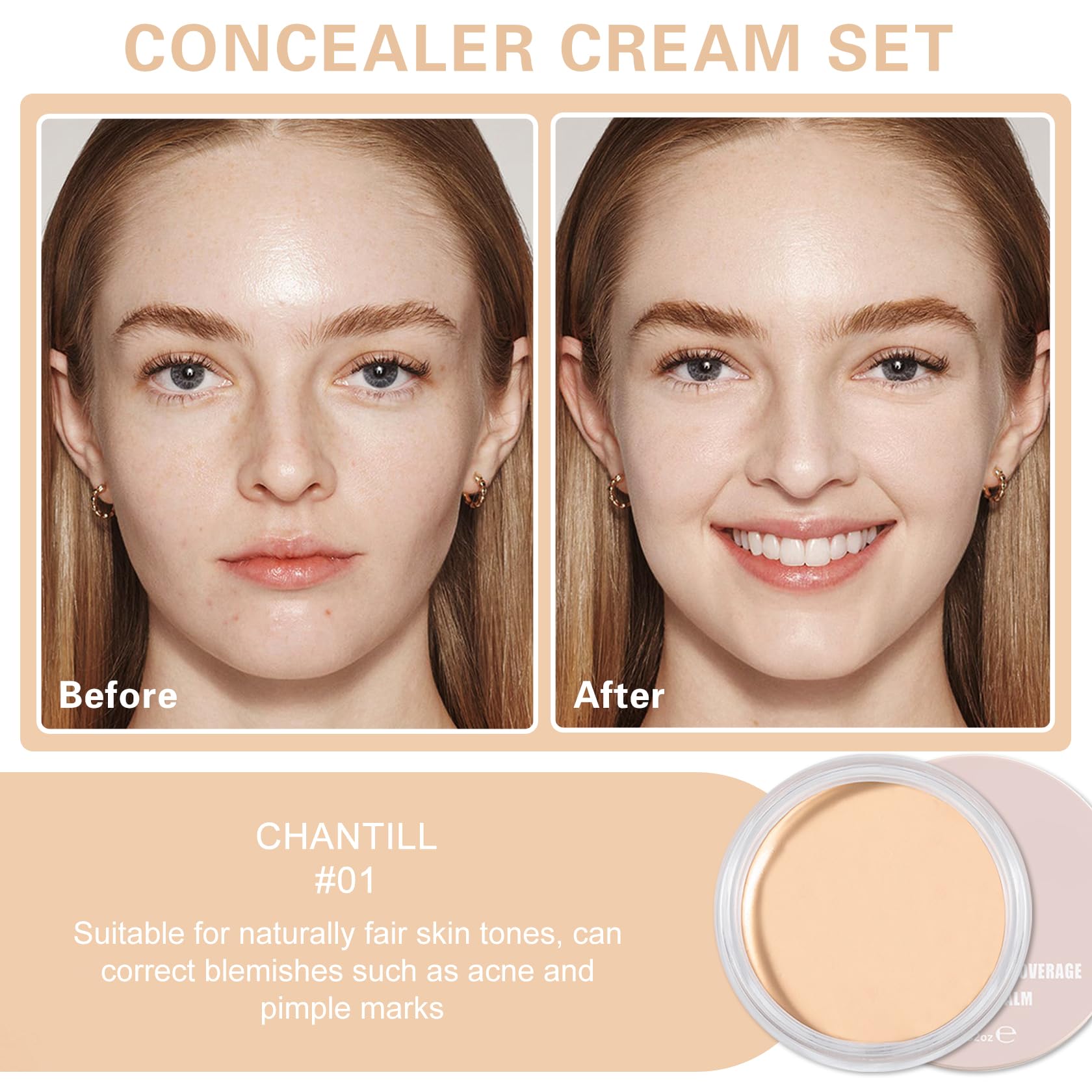 LZXLUKGIR concealer brush included for targeted blemish coverage