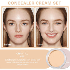 LZXLUKGIR concealer brush included for targeted blemish coverage
