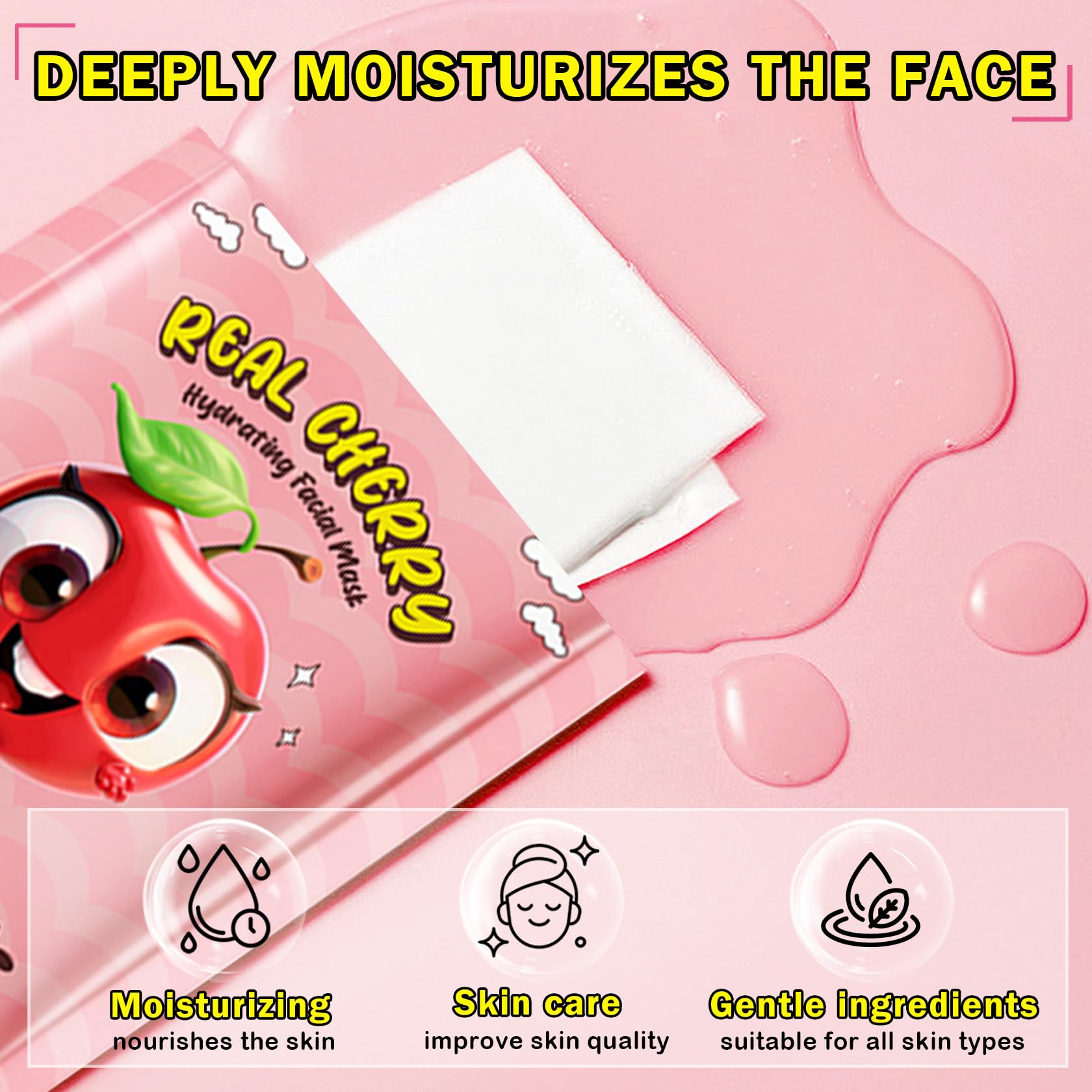 LZXLUKGIR red-apple mask boosts moisture for soft, comfortable skin.