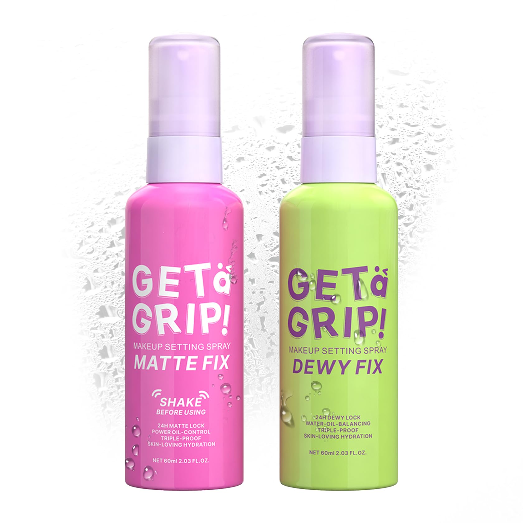LZYLLS dewy setting spray bottle close-up highlighting hydrating mist for lasting makeup.