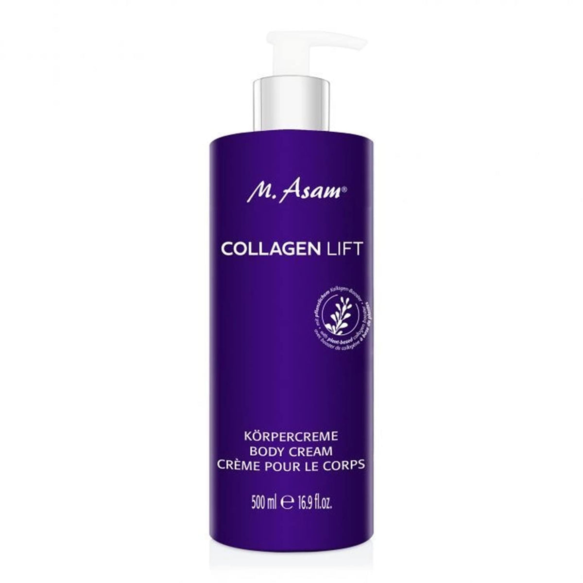 M. Asam Collagen Lift Body Cream XXL bottle highlights firming support for the skin.