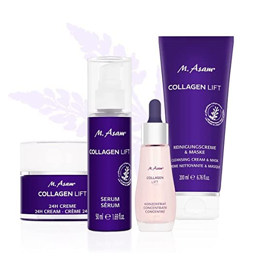 M. Asam Collagen Lift Body Cream XXL texture application demonstrates velvety softness and easy absorption.