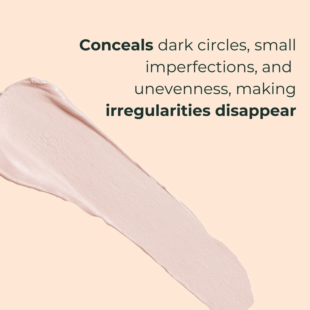 M. Asam MAGIC FINISH concealer close-up shows soft-melt blending for easy use.