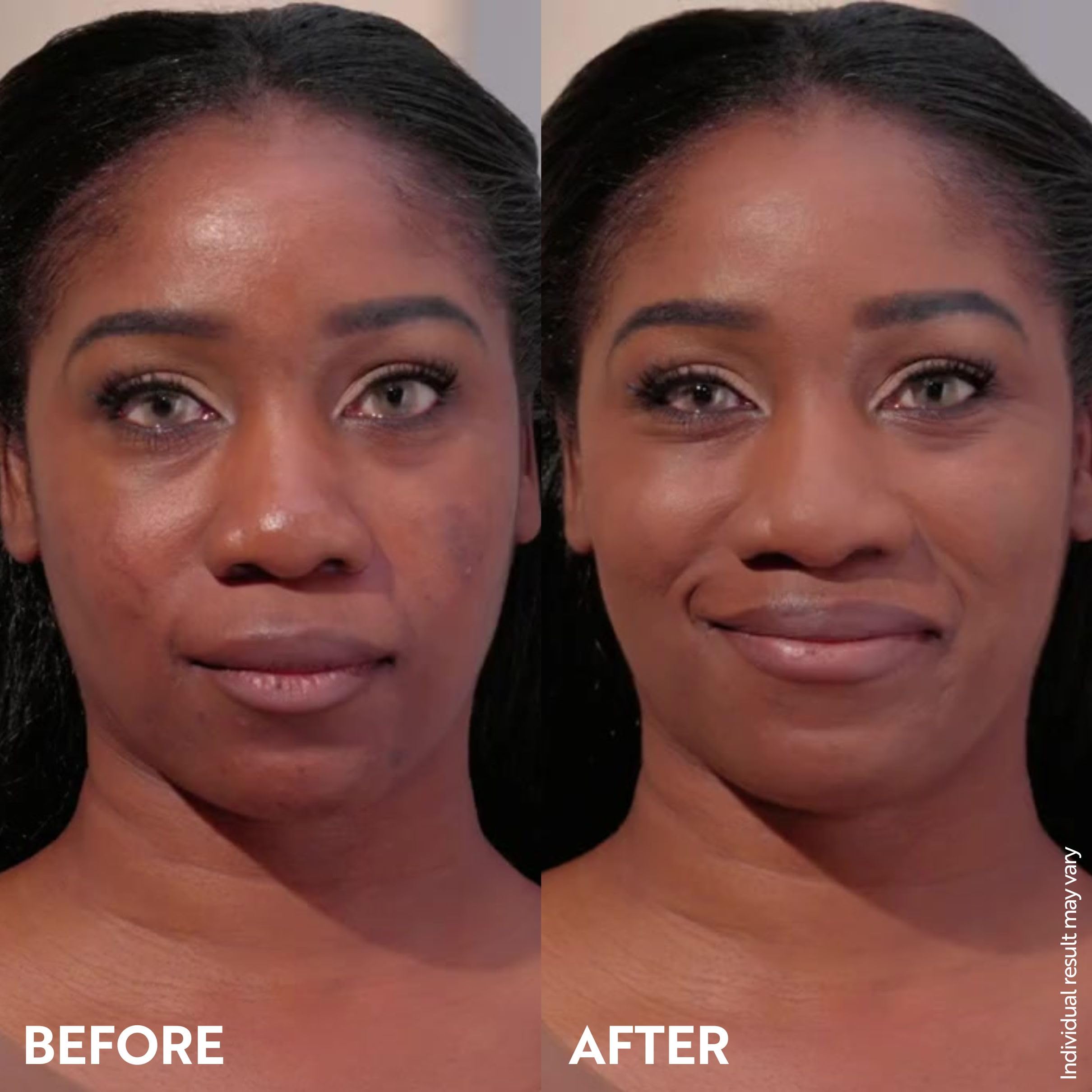 Blending M. Asam mousse with fingers for a natural look