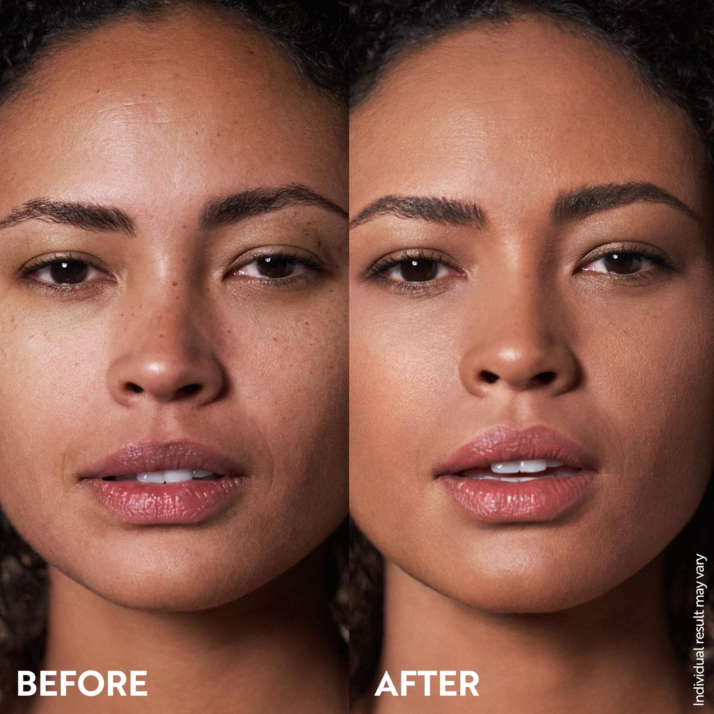Swatch spread on skin demonstrates even tone with mousse texture