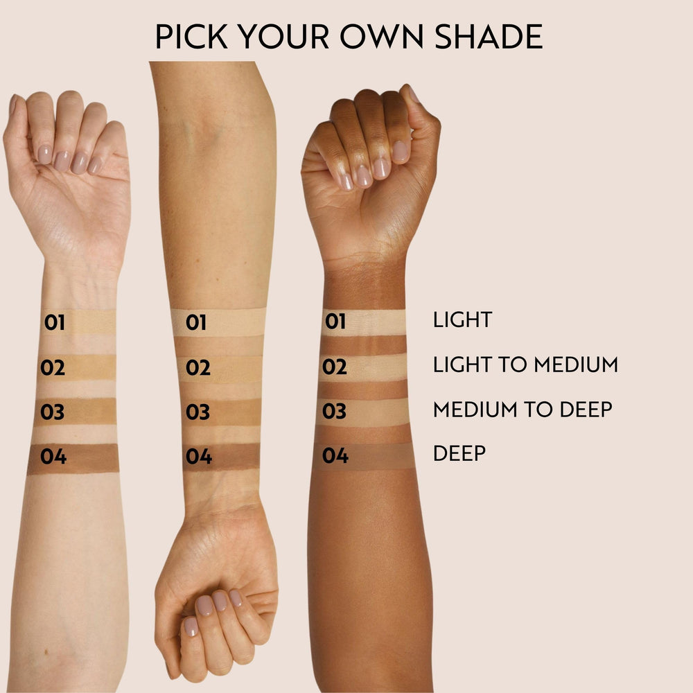 Summer Teint swatch matches medium tones with a natural result