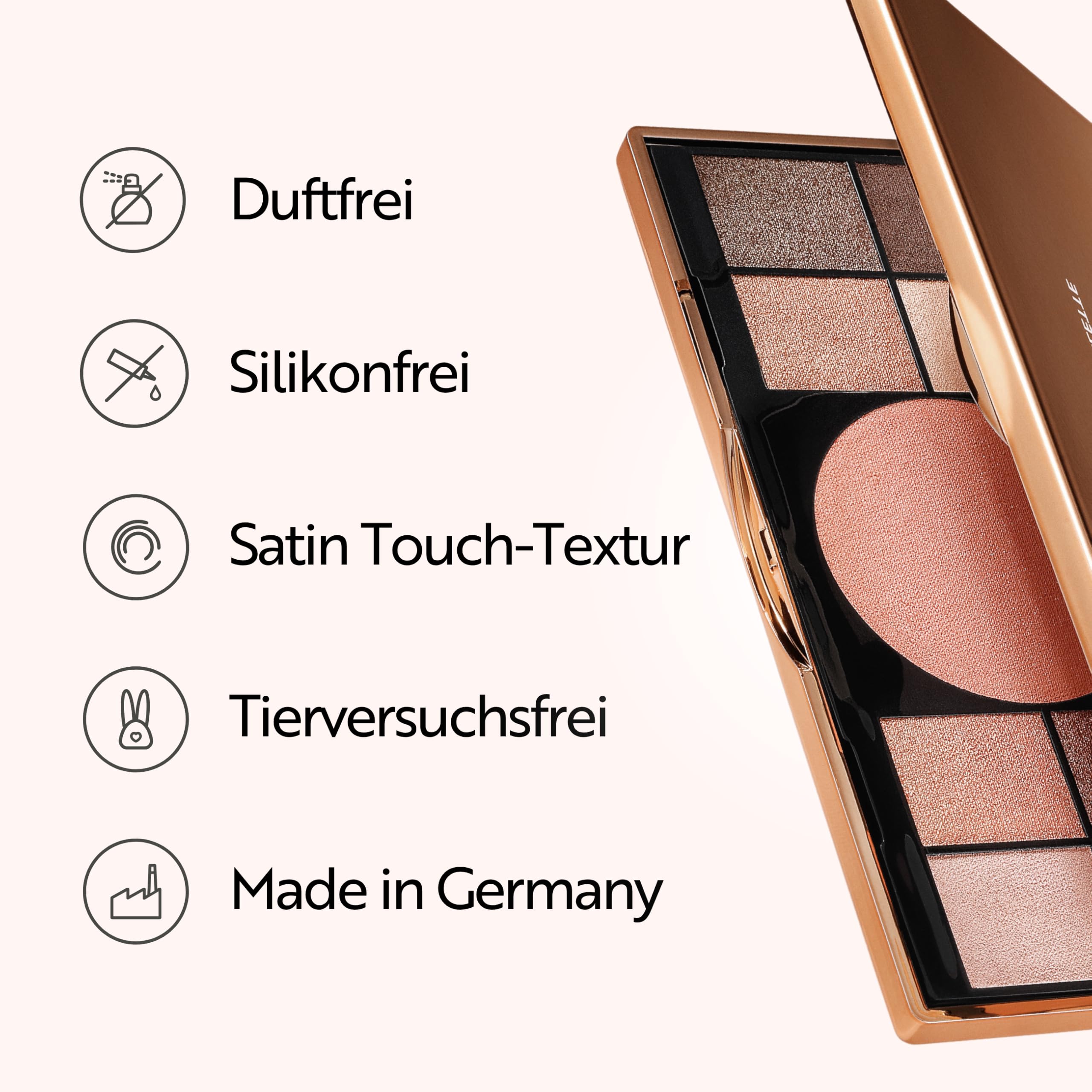 Close-up swatches showing ultra-fine pigments and color payoff