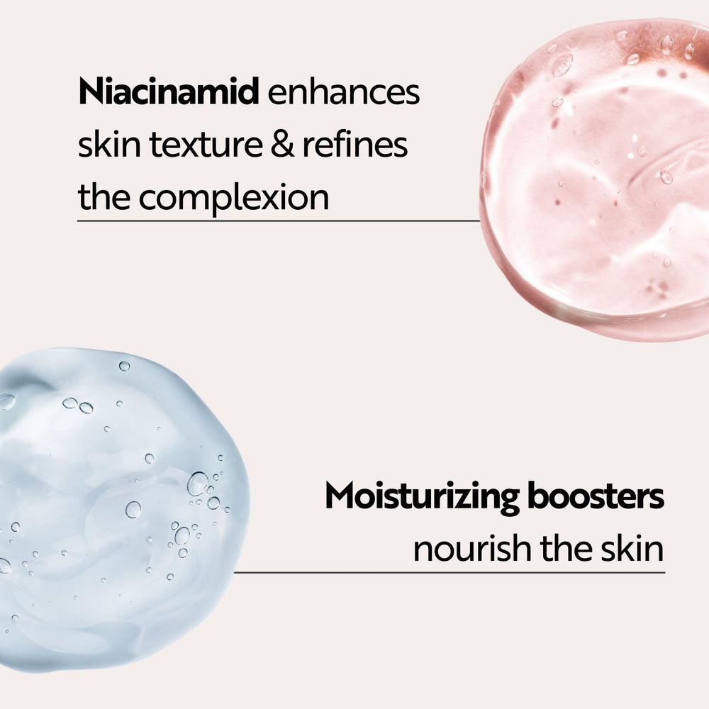 Close-up of MAGIC FINISH Rose Fair serum texture showing silky consistency