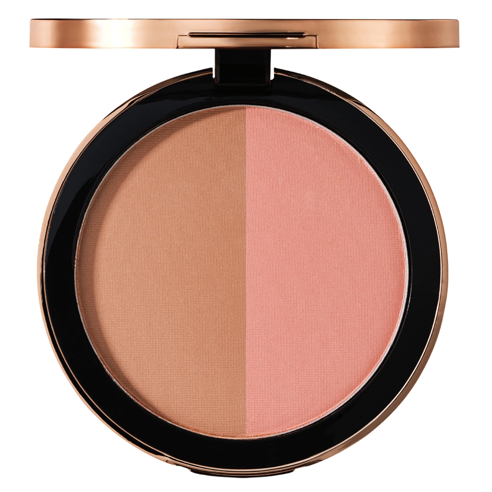 M. Asam Magic Finish Satin Blush Dark Honey compact with mirror for on-the-go touch-ups.