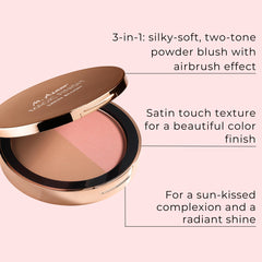 M. Asam Magic Finish Satin Blush Nude Flush blends smoothly for a fresh, radiant look.