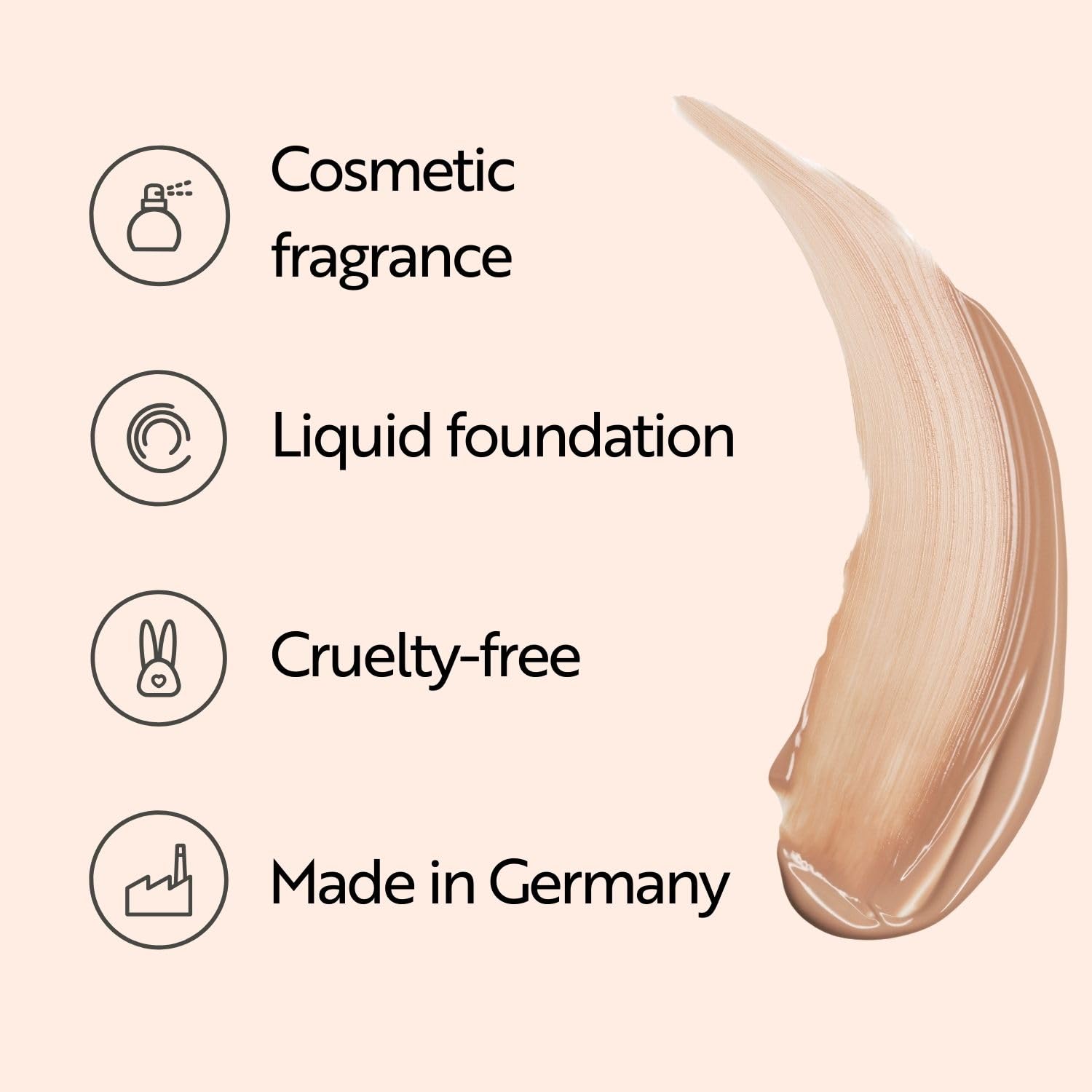 M. Asam application brush view indicates even coverage with minimal effort.