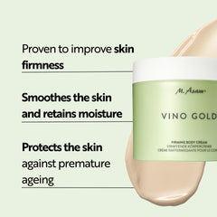 M. Asam VINO GOLD cream texture closeup showing rich formula