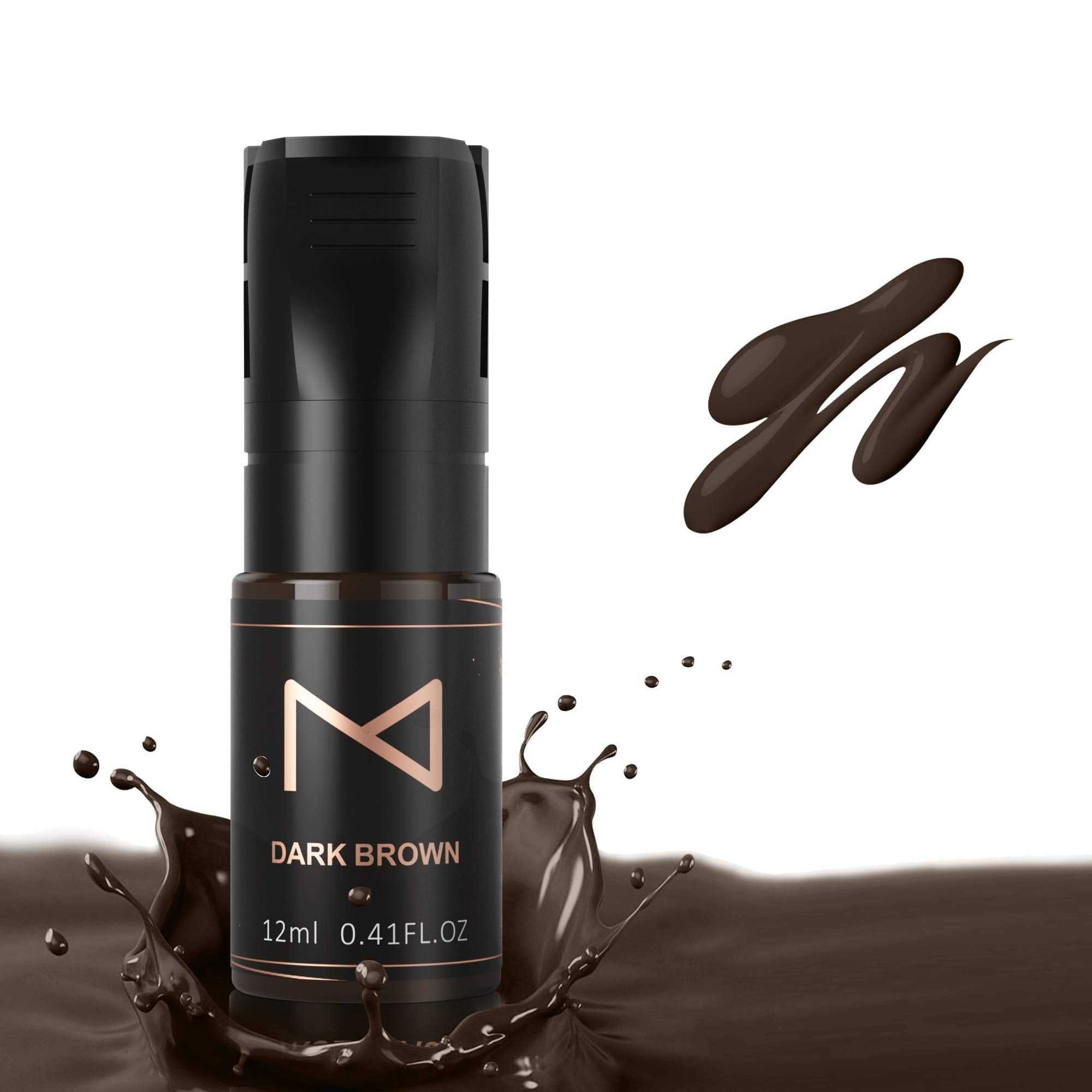 M Cosmetic liquid pigment eyebrow powder in dark brown for precise shading