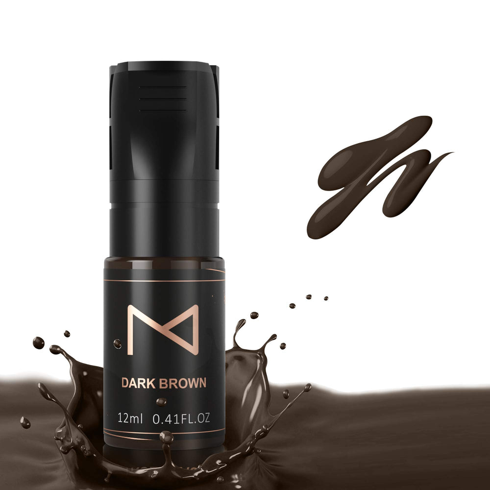 M Cosmetic liquid pigment eyebrow powder in dark brown for precise shading