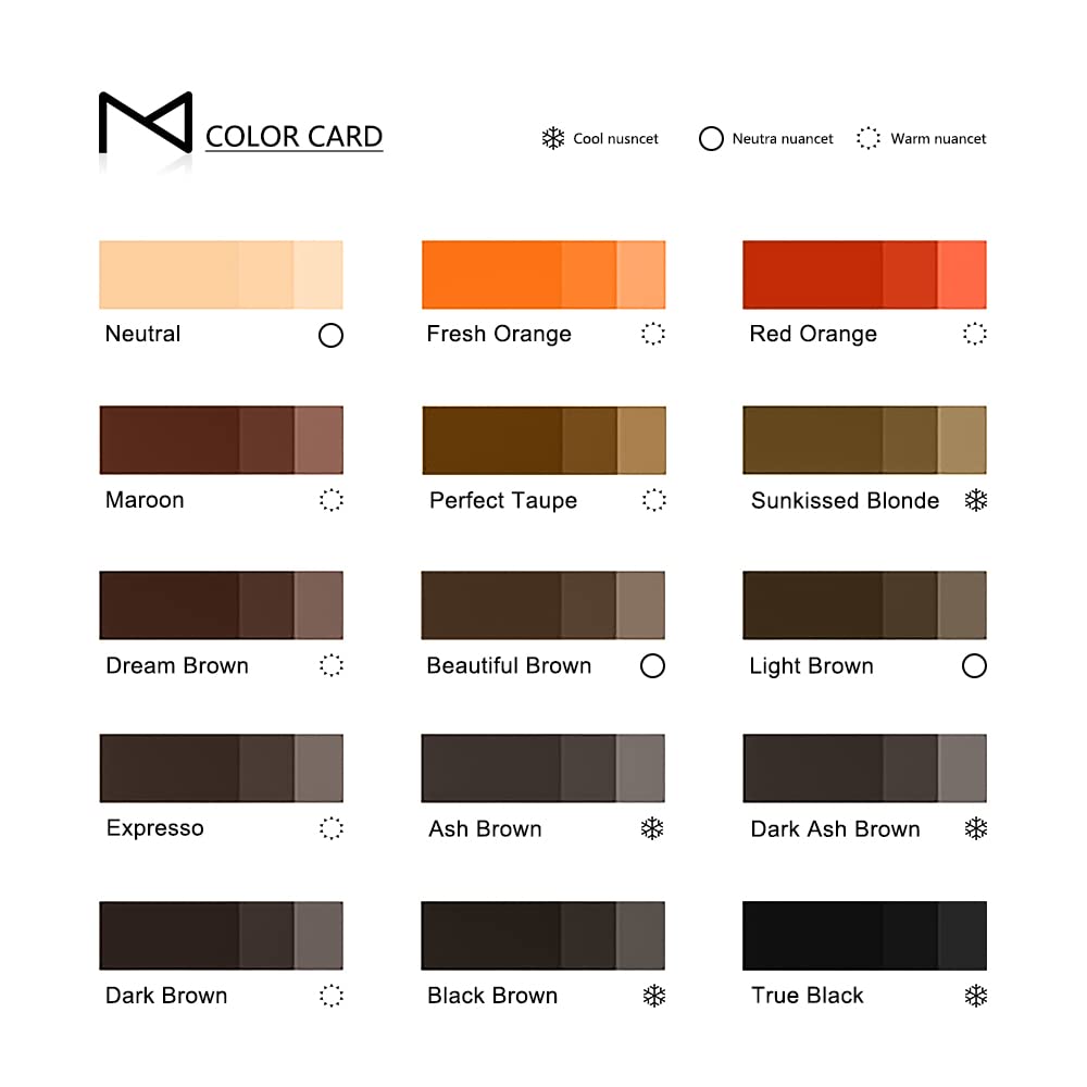 M Cosmetic professional-use-only eyebrow pigment ready for machine shading