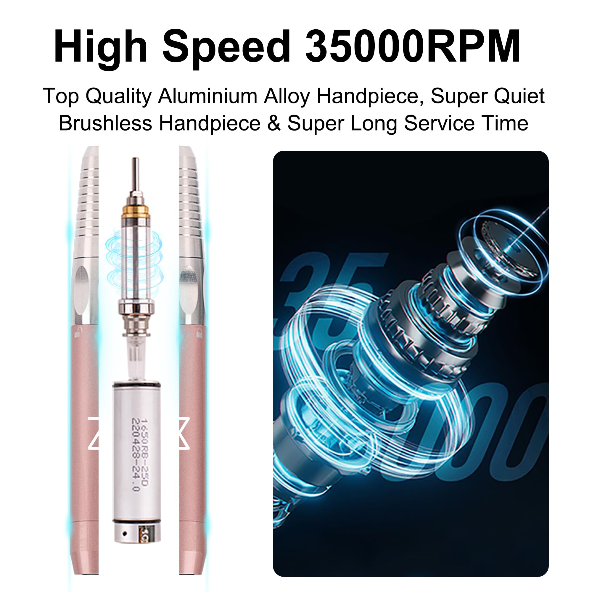 Brushless motor on the M handpiece delivers smoother operation and less maintenance.
