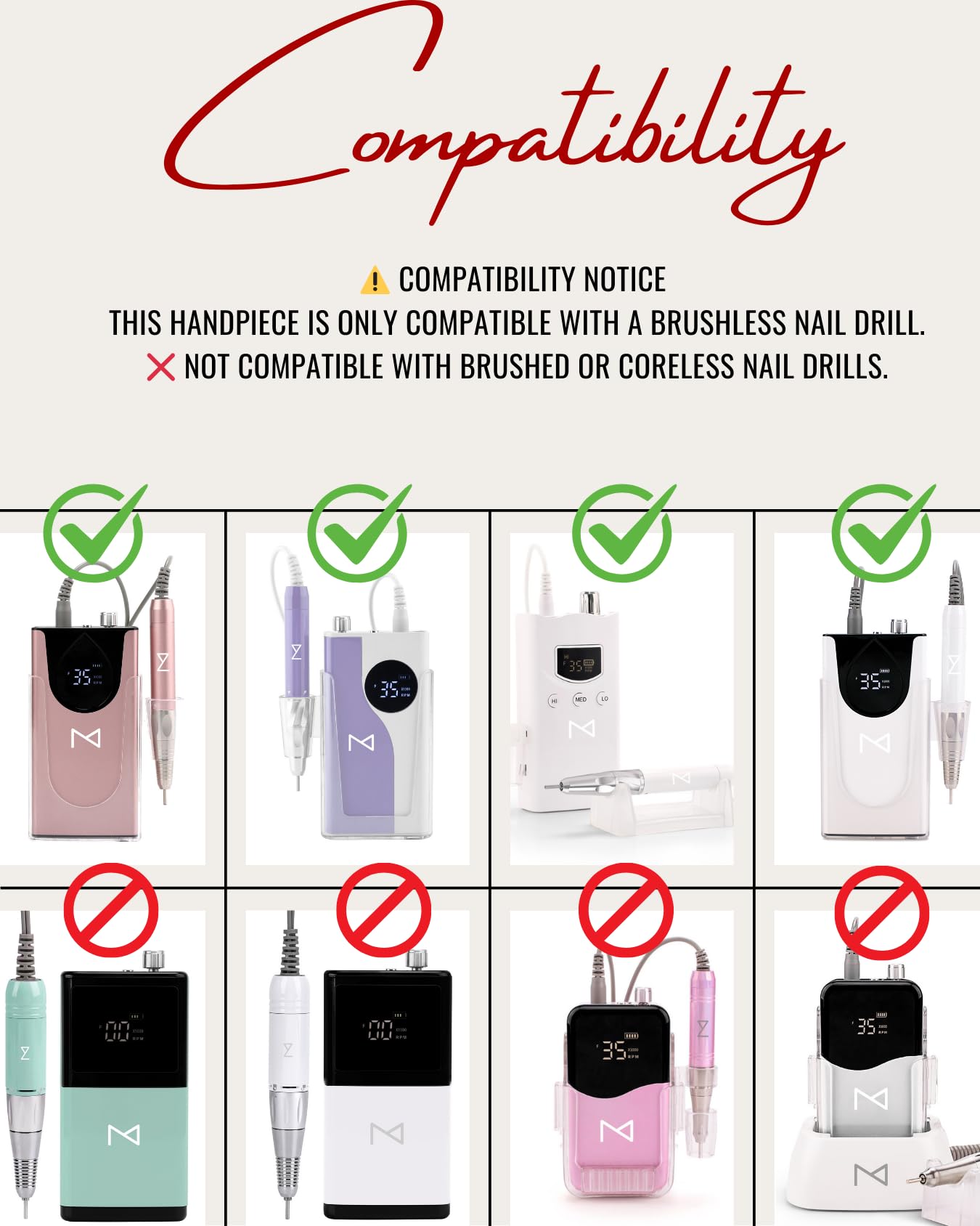 Ergonomic grip on the M Max handpiece for comfortable, steady control.