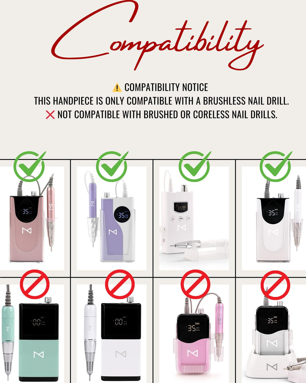 Ergonomic grip on the M Max handpiece for comfortable, steady control.