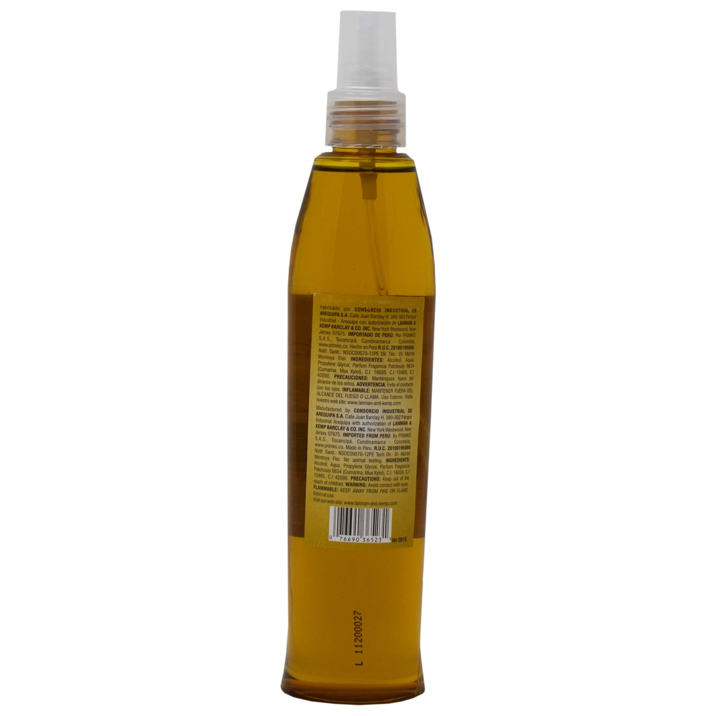 M and L Patchouli Cologne bottle side, showcasing sleek packaging and lasting aroma.