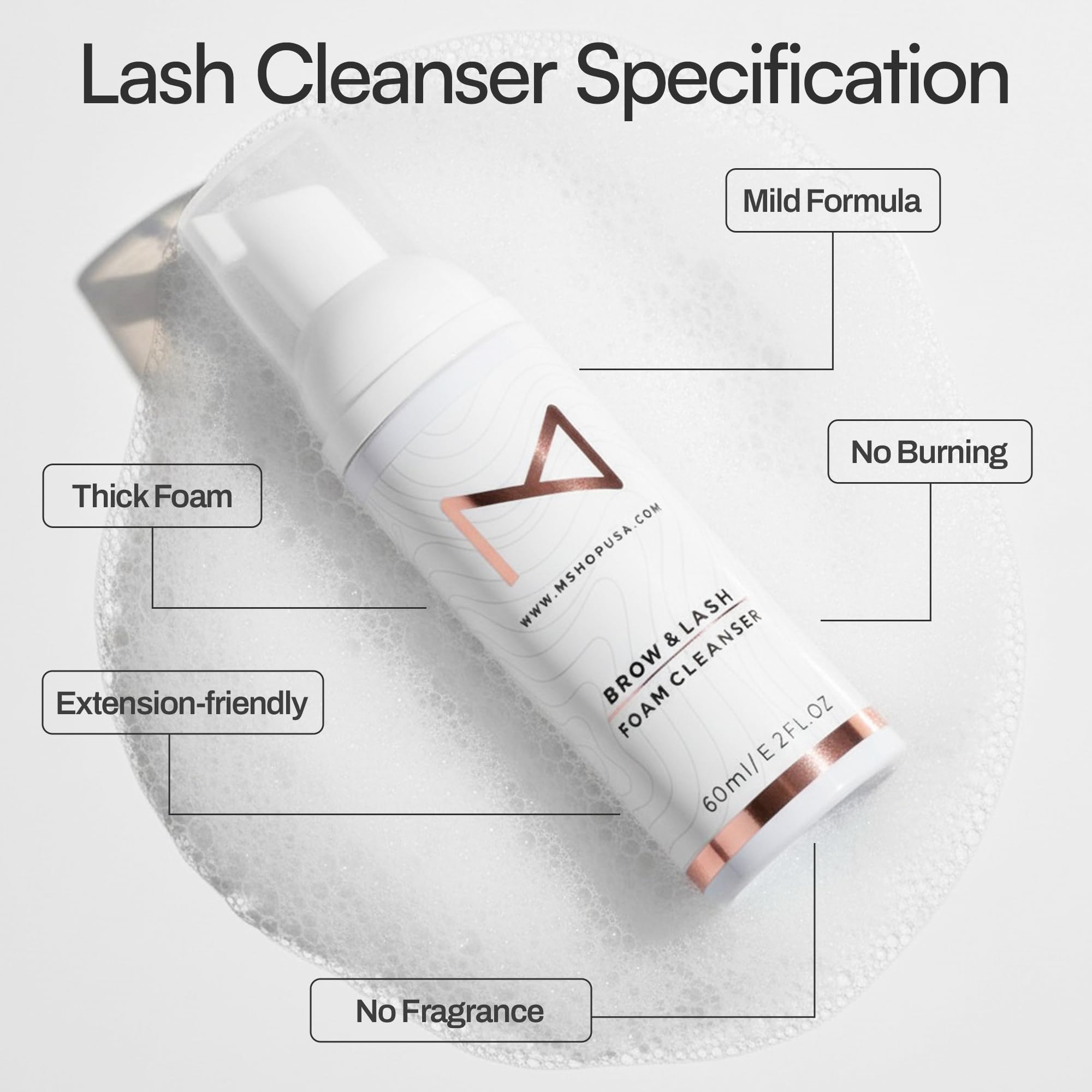 M sensitive-skin friendly formula shown for delicate eye areas