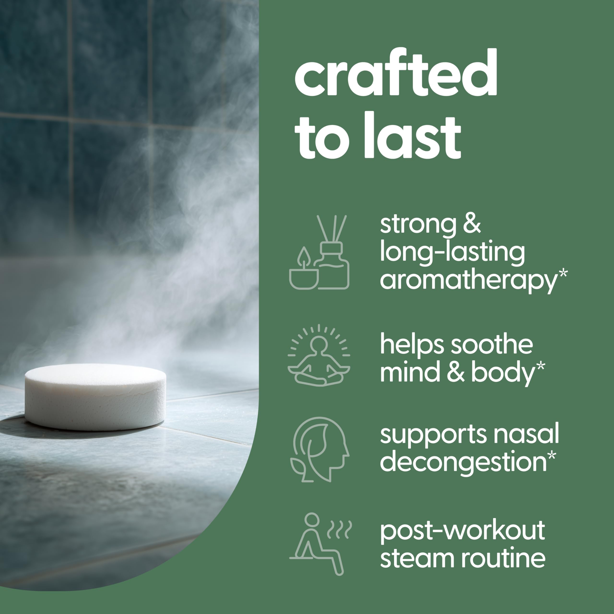 M3 Naturals eucalyptus aromatherapy steam in shower for refreshing scent