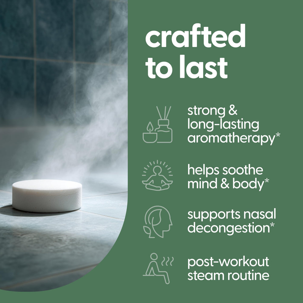 M3 Naturals eucalyptus aromatherapy steam in shower for refreshing scent